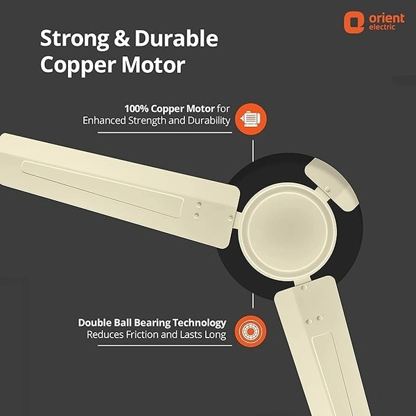 Orient Electric 1200 mm Falcon Deco Ceiling Fan - 1200 mm, Ivory