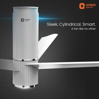 Orient Electric 1200mm Aeroslim Noiseless Energy Efficient BLDC Motor Smart Ceiling Fan with IoT, Remote & Under light (White, Pack of 1) - 1200 mm, white