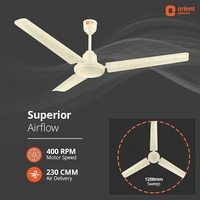 Orient Electric 1200 mm Falcon Deco Ceiling Fan - 1200 mm, Ivory