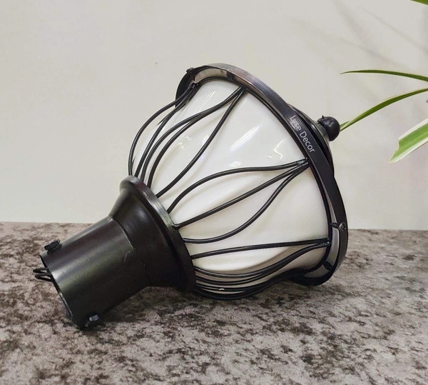 Lotus Shape Gate Light for Outdoor Piler & Pipe, Gate Lamp (Black)