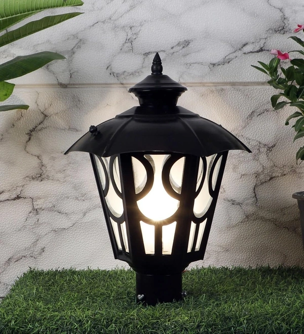 DELAMPS Black gate light for home gate/gate lamp/gate lamps for outdoor waterproof/gate light/gate pillar lights for outdoor for Stairs, Boundries, Pillar, Garden (Umbrella (Pack of 1))