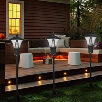 DELAMPS 15 Watt LED Gate Lamp/Light for Main Gate home Houses Outdoor Waterproof Aluminum Body with PVC Glass Pole Lights (Warm White) 