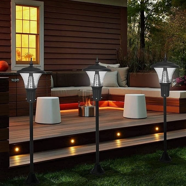 DELAMPS 15 Watt LED Gate Lamp/Light for Main Gate home Houses Outdoor Waterproof Aluminum Body with PVC Glass Pole Lights (Warm White) 