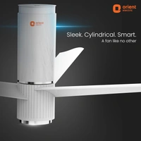 Orient Electric 1200 mm Aeroslim BLDC Ceiling Fan with Underlight, IoT & Remote | Smart Ceiling Fan works with Alexa & Google Home | BEE 5-star Rated Fan | 3-year warranty by Orient | Marble White - 1200 mm, Marble white
