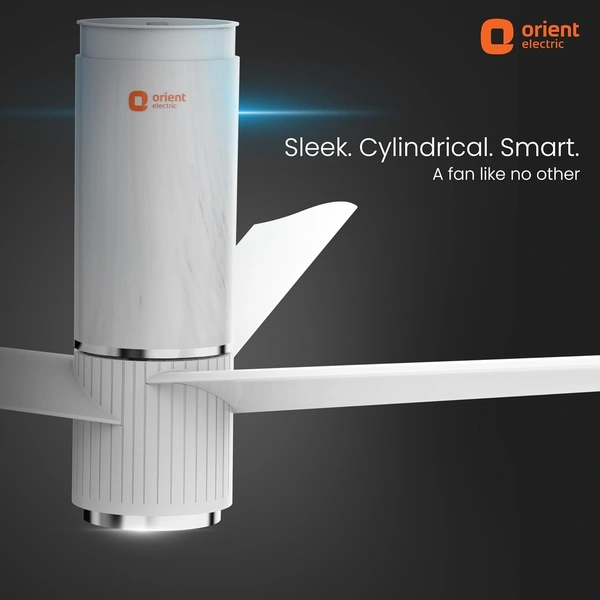 Orient Electric 1200 mm Aeroslim BLDC Ceiling Fan with Underlight, IoT & Remote | Smart Ceiling Fan works with Alexa & Google Home | BEE 5-star Rated Fan | 3-year warranty by Orient | Marble White - 1200 mm, Marble white