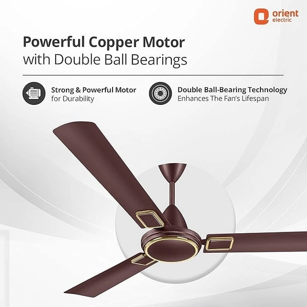 Orient Electric 1200 mm Falcon Deco Ceiling Fan - 1200 mm, brown