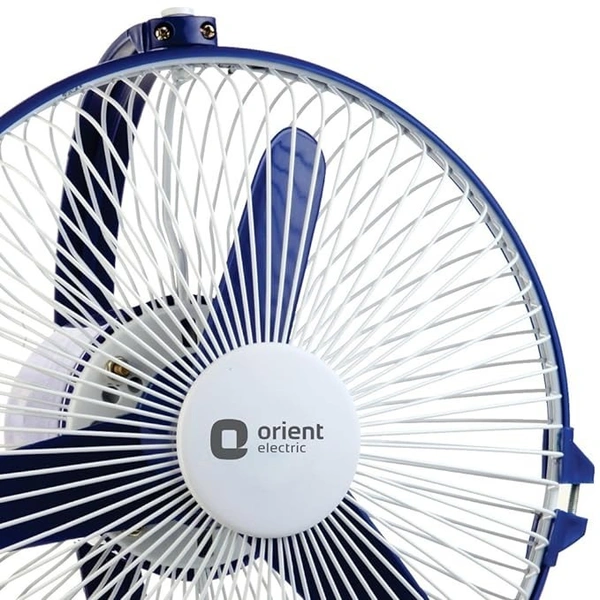 Orient Electric Zippy 225mm 2-in-1 Wall Mount and Table Top Fan (White/Blue) - 225mm, Blue-White