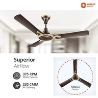 Orient Electric Kiara Shine 1200mm High Speed Ceiling Fan - 1200 mm, Hickory Brown