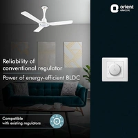 Orient Electric 1200 mm I Float| BLDC ceiling fan | BEE 5-star rated | Compatible with existing regulators | Up to 50% energy-saving | 3-year warranty | White, pack of 1 - 1200 mm, white