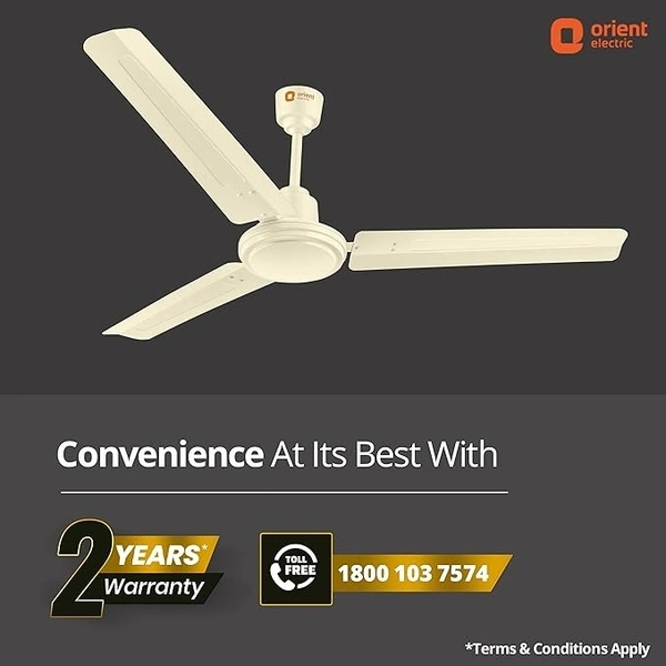 Orient Electric 1200 mm Falcon Deco Ceiling Fan - 1200 mm, Ivory