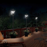 DELAMPS 15 Watt LED Gate Lamp/Light for Main Gate home Houses Outdoor Waterproof Aluminum Body with PVC Glass Pole Lights (Warm White) 