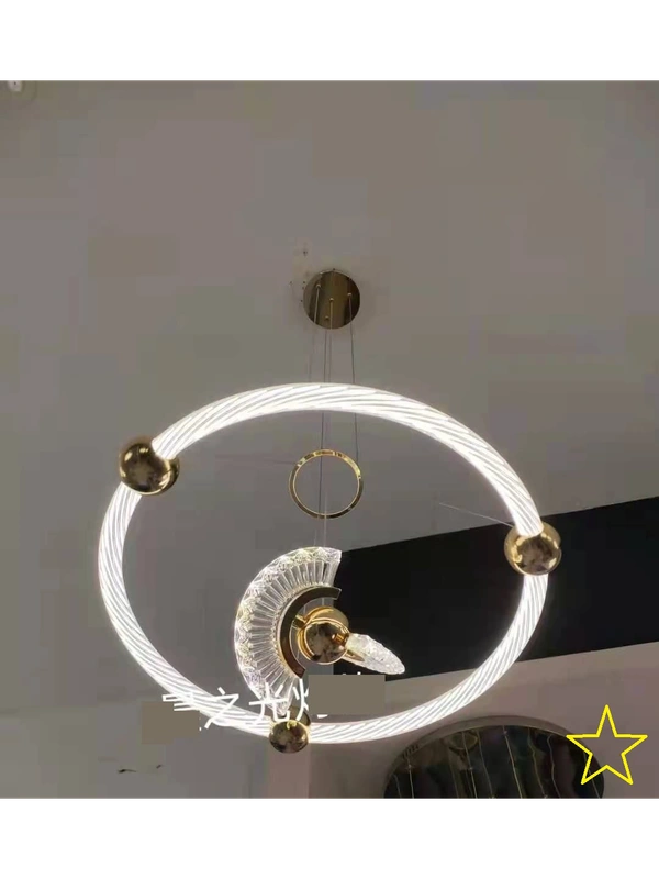 Hanging Lamp, Modern Changeable Ceiling Light, Crystal Hanging Light Fixture Pendant Light for Kitchen Island Bedroom Dining Room (Color : White)