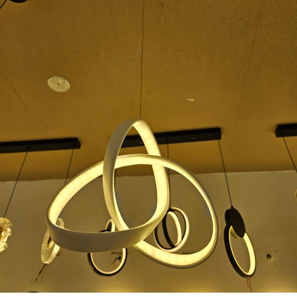 DELAMPS Gold Body Modern LED Chandelier Pendant Light Hanging Lamp - WARM WHITE