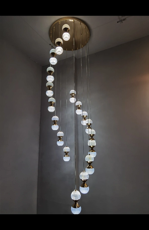 LED Chandeliers, Modern Staircase Long Chandelier Luxury Villa Marble Crystal Hanging Lamp Living Room Decoration Stone Led Light Fixtures,Room