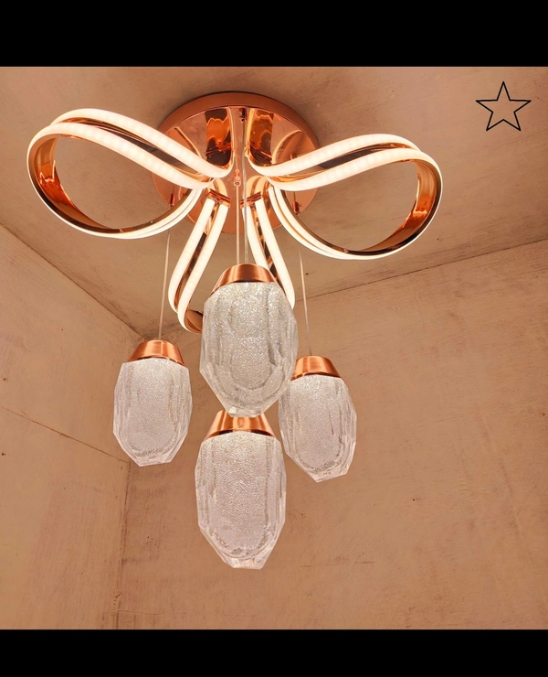  led Gold 200 MM Pendant Ceiling Lamp Light - Warm White