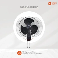 Orient Electric Wall-47 Trendz 400mm High Speed Wall Fan - 400mm, Slate Grey