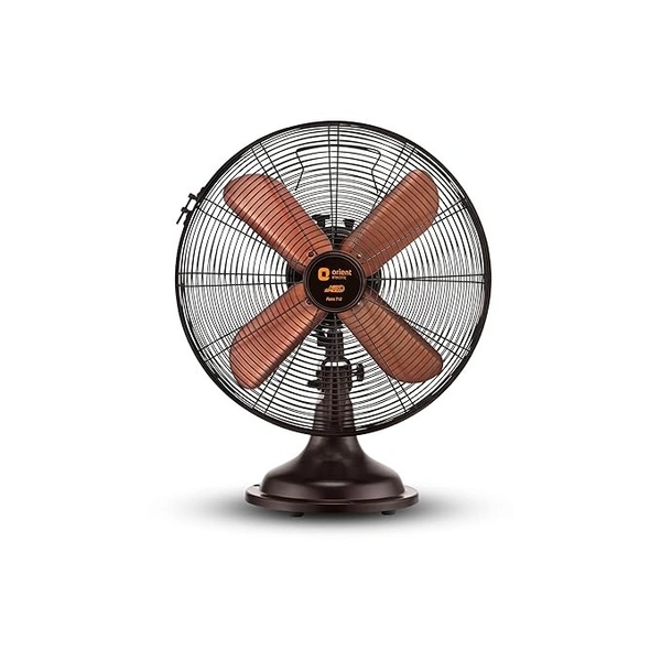 Orient Electric RETRO T16RUBBED BRONZE 400 mm 4 Blade Table Fan  (Rubbed Bronze, Pack of 1) - 400mm, Rubbed Bronze