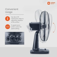 Orient Electric Table-27 Trendz 400mm High Speed Table Fan - 400mm, Electric Blue