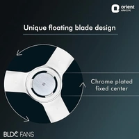 Orient Electric 1200 mm I Float| BLDC ceiling fan | BEE 5-star rated | Compatible with existing regulators | Up to 50% energy-saving | 3-year warranty | White, pack of 1 - 1200 mm, white
