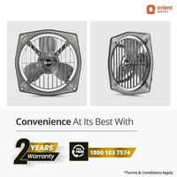 Orient Electric Hill Air 230mm Electric Exhaust Fan for Bathroom and Kitchen | Front-guard and Powder-coated Body | 2-year Warranty (Dark Grey) - 300mm, Dark Grey
