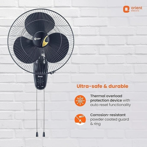 Orient Electric Wall-44 Trendz Fan 400mm - 400mm, Electric Blue