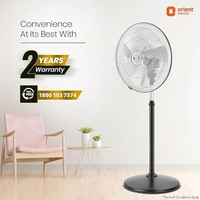 Orient Electric Tornado-II 450mm 450 mm Anti Dust 3 Blade Pedestal Fan - 450mm, Chrome