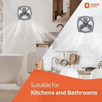 Orient Electric Metal  Air Flow Exhaust Fan (Grey) - 300mm, Grey