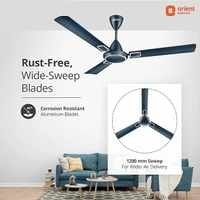 Orient Electric 1200 mm Falcon Deco Ceiling Fan - 1200 mm, Aqua Teal