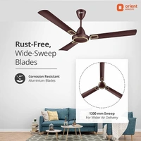 Orient Electric 1200 mm Falcon Deco Ceiling Fan - 1200 mm, brown