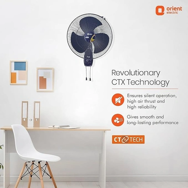 Orient Electric Wall-47 Trendz 400mm High Speed Wall Fan - 400mm, Electric Blue