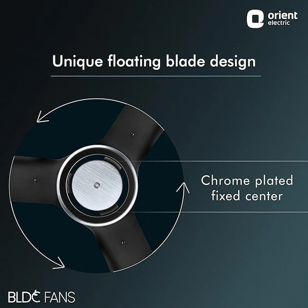 Orient Electric I-Float 1200MM Cosmos Black Decorative Ceiling Fan - 1200 mm, Black