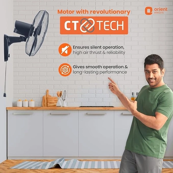 Orient Electric Wall-44 Trendz Fan 400mm - 400mm, Electric Blue