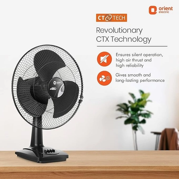 Orient Electric Table-27 Trendz 400mm High Speed Table Fan - 400mm, Slate Grey