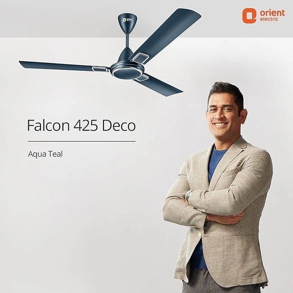Orient Electric 1200 mm Falcon Deco Ceiling Fan - 1200 mm, Aqua Teal