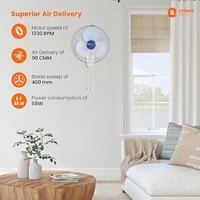 ORIENT Electric Wall Fan 44/400mm  - 400mm, Azure blue white