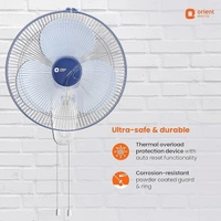 ORIENT Electric Wall Fan 44/400mm  - 400mm, Azure blue white
