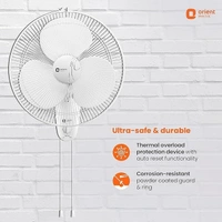 ORIENT Electric Wall Fan 44/400mm  - 400mm, White