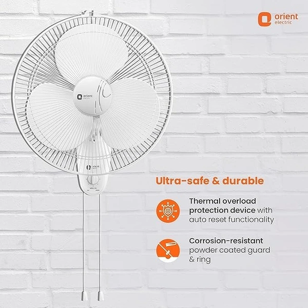 ORIENT Electric Wall Fan 44/400mm  - 400mm, White