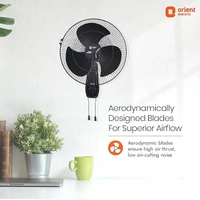 Orient Electric Wall-47 Trendz 400mm High Speed Wall Fan - 400mm, Slate Grey