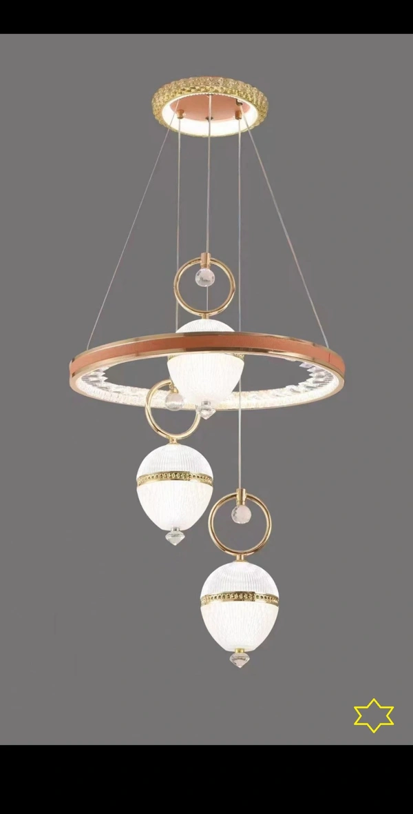 76 Watt Enrich LED  Chandelier,3 Color Mode (Warm White + Natural White + Cold White) Lighting
