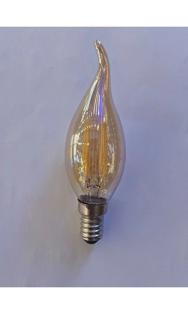 LED Filament Bulbs Candle Tip LED Light Bulb, LED Vintage Antique Chandelier Light Warm White 2700K
