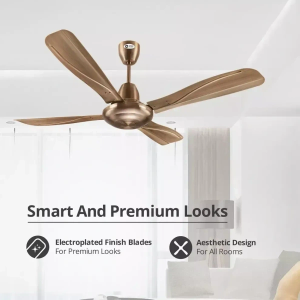 Orient Electric Stallion 1320 mm 4 Blade Ceiling Fan   - 1320 mm, Antique Copper