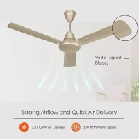 Orient Base BLDC Hector 500 Topaz Gold 900 mm 5 Star Ceiling Fan - 900 mm, Topaz Gold