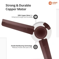 Orient Electric Falcon 400 1200MM High speed Ceiling fan for your home with corrosion free tangential blades - 1200 mm, Matt brown