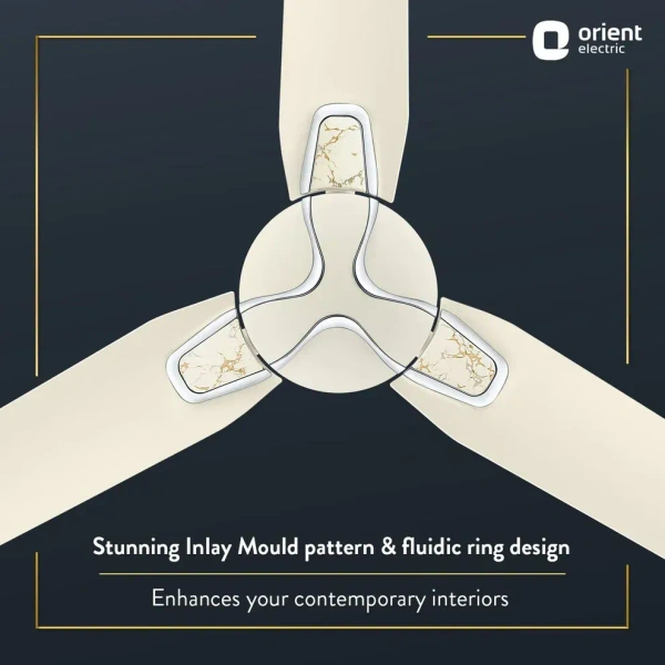 Orient Electric  Jazz Maple Ceiling Fan - 900mm, Pearl Metallic White