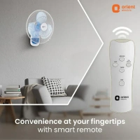 Wall 49 with Remote & Touch Control Panel Wall Fan 400mm Crystal White - 400mm, crystal white