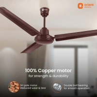Orient Electric Falcon 400 1200MM High speed Ceiling fan for your home with corrosion free tangential blades - 1200 mm, brown