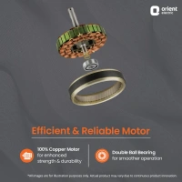 Orient Electric Aerolite 1200 mm 3 Blade Ceiling Fan  (Caramel white, Pack of 1) - 1200 mm, White