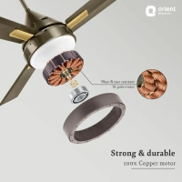 Orient Electric Spectra 1200 mm Remote Controlled 3 Blade Ceiling Fan  (Brushed brass, Pack of 1) - 1200 mm, Brushed brass