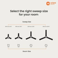 Orient Electric Falcon 400 1200MM High speed Ceiling fan for your home with corrosion free tangential blades - 1200 mm, White